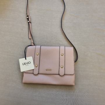 Liu Jo torba nova s etiketom roza, zlatni logo, dugi remen