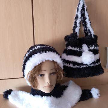 LOT torbica,šal i kapa, hand made