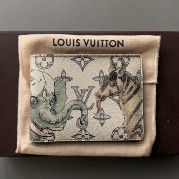Louis Vuitton x Chapman Brother Multiple Wallet Savane Monogram Ink