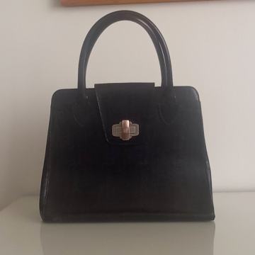 NAVYBOOT - CRNA KOŽNA TORBA