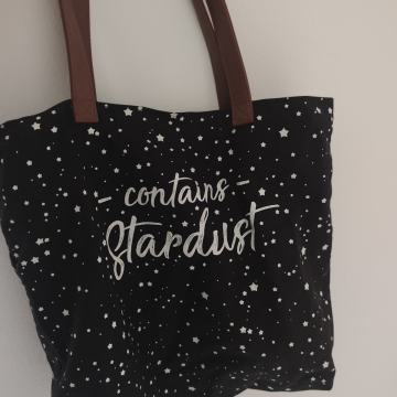 Pamučna torba s kožnatim ručkama