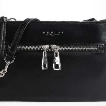Replay crna torba sa srebrnim logom, NOVA s etiketom