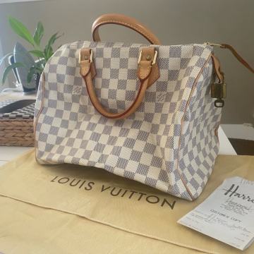 Original Rijetka Louis Vuitton Speedy 30 torba – Damier Azur