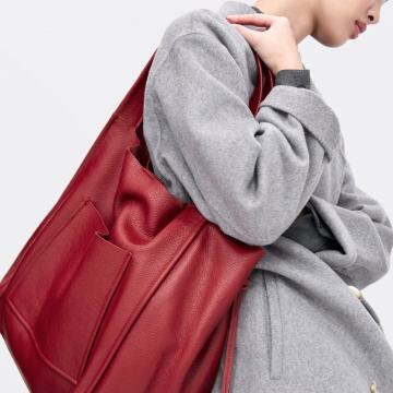 Kožna crvena torba shopping bag ..made in Italy