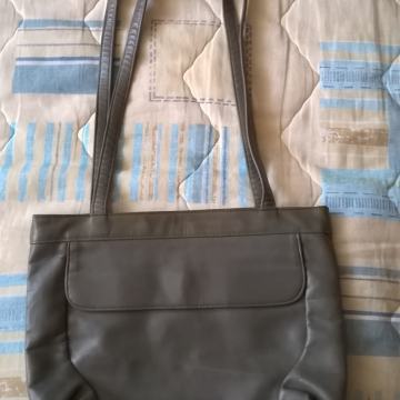 SIVA KOŽNA TORBICA NA RAME