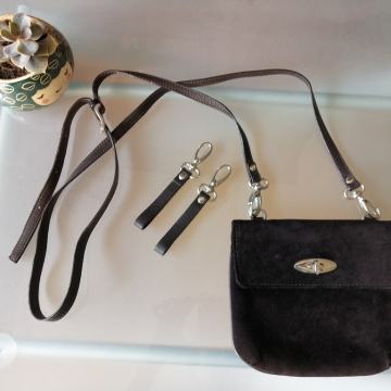 Guliver Design tamno smeđa kožna torbica