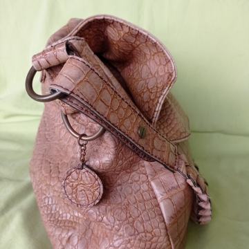 TORBA koža-smedja kroko uzorak