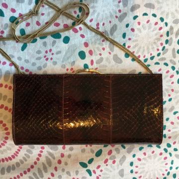 torbica svečana od zmijske kože, vintage