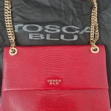 Tosca Blu kožna torba sa zlatnim lancima