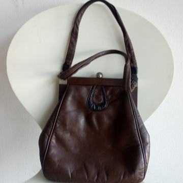 Vintage ručna torbica od prave kože