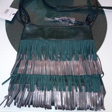 Zeleno - siva torba s resama - NOVO