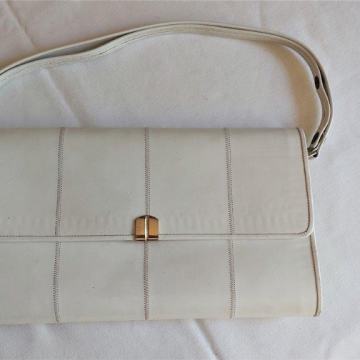 Ženska bijela torba, koža