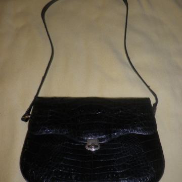 ŽENSKA ELEGANTNA KOŽNA TORBICA OD KROKODILSKE KOŽE 35 x 22cm