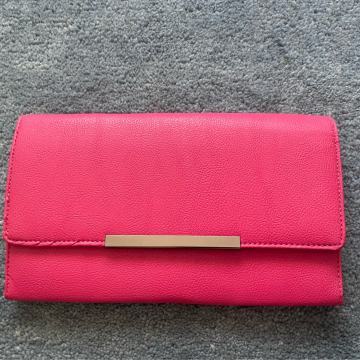 Zenska ruzicasta pismo torbica clutch