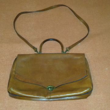 Ženska smeđa velika kožna torba