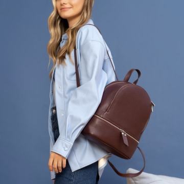 Ženski ruksak, prava koža