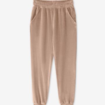 BEŽ PLIŠANA TRENIRKA vel. S - NOVO