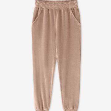 Bež plišana trenirka vel S - NOVO