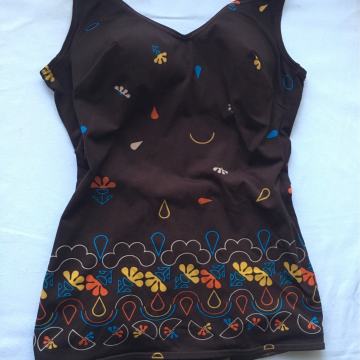 Vintage jednodjelni kupaći kostim iz 1970-ih smeđe boje, Italija