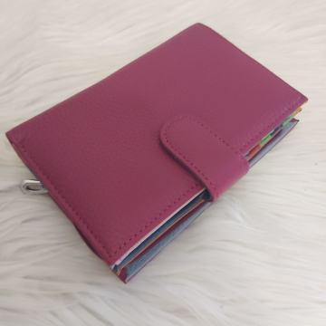 Ciklama ženski novčanik koža sa RFID zaštitom