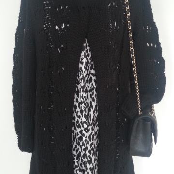 Vesta crna jakna kardigan 36-42