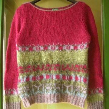 BENETTON - ŽENSKA LAGANA VUNENA VESTA 36 - 38 S