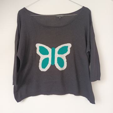 Crna vesta kratki rukav leptir 38