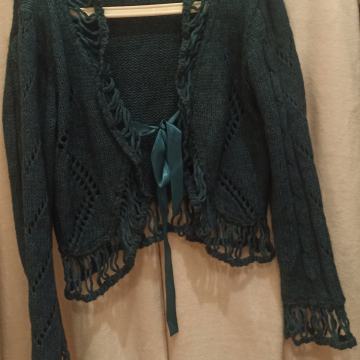 KARDIGAN PLETENI 46 48 3XL 4XL VUNENI CROP ŽENSKA VESTA KRATKA