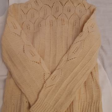 Ručno pletena vesta dječja žuta