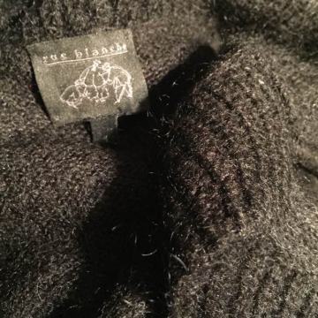 RUE BLANCHE dizajnerski pulover crna vesta od kašmira