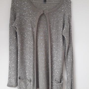 Sivi svjetlucavi kardigan Mango 38