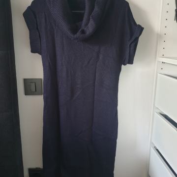 Tamno plava duža vesta / tunika XS dolčevita