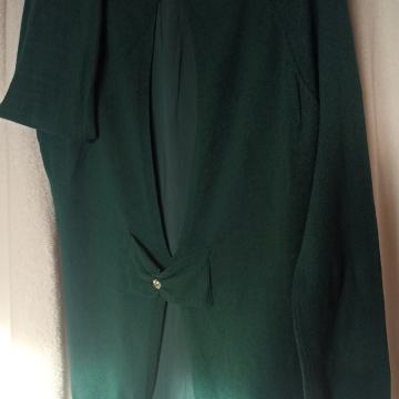 KARDIGAN VESTA 40 42 L XL KOPČANJE NAPRIJED OTRAGA MAŠNA TAMNOZELENI