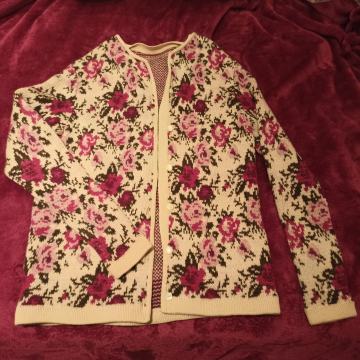 ŽENSKA TOPLA VESTA 36 38 40 S M L KOPČANJE KARDIGAN DUGI RUKAV