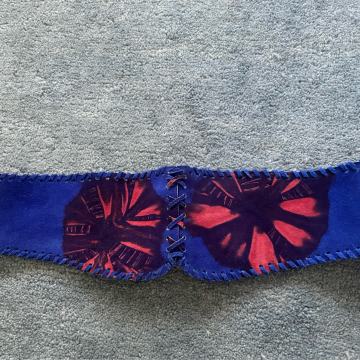 Zenski plavi kozni remen