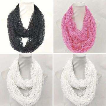 CRNI , BIJELI , ROZA MREŽASTI  ŠAL  -  NOVO