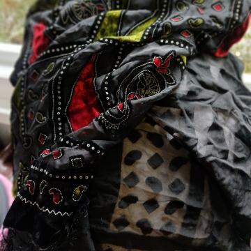 Šal tanji crni-2x -Novo