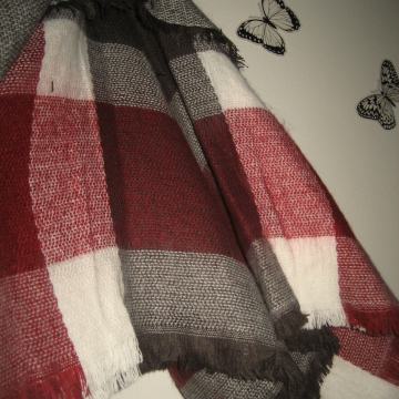 VELIKI TOPLI ZIMSKI BORDO ŠAL - ZA OGRNUTI SE - NOVO