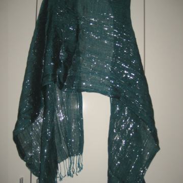ZELENI ŠAL S SREBRNIM NITIMA - NOVO