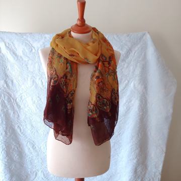 Ženski šal, svileni, 180 x 100 cm