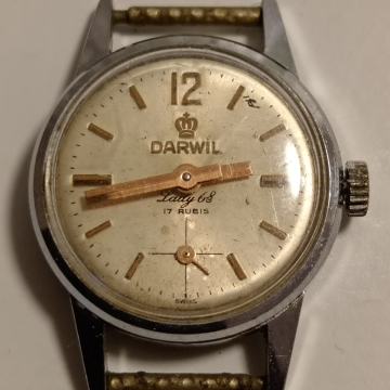 DARWIL LADY 68 - ŽENSKI RUČNI SAT 17 RUBINA ŠVICARSKI NA NAVIJANJE