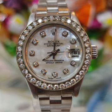 Rolex Oyster Perpetual Date MOP Diamonds