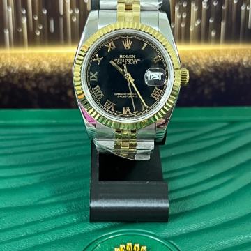 Rolex Datejust Bicolor Yellow Gold Black