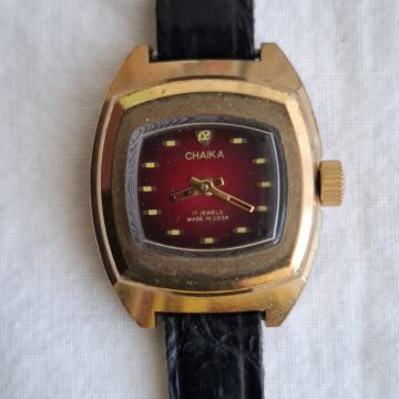 SAT - CHAIKA. USSR. Ženski - mehanički-radi. 17 rubisa. Mob