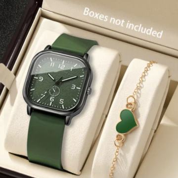 ZELENI SAT ŽENSKI + NARUKVICA - NOVO S ETIKETOM