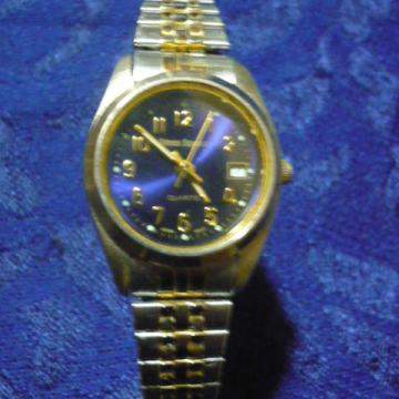 Times Square Srebrno-zlatni s modro plavim ciferom *s rastezljivim rem