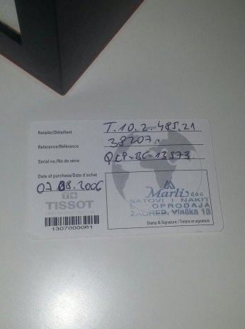 Tissot Belle Tonneau T10, može zamjena