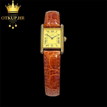 ŽENSKI RUČNI SAT CARTIER TANK QUARTZ VERMEIL 5057001 - 28mm / R1, RATE