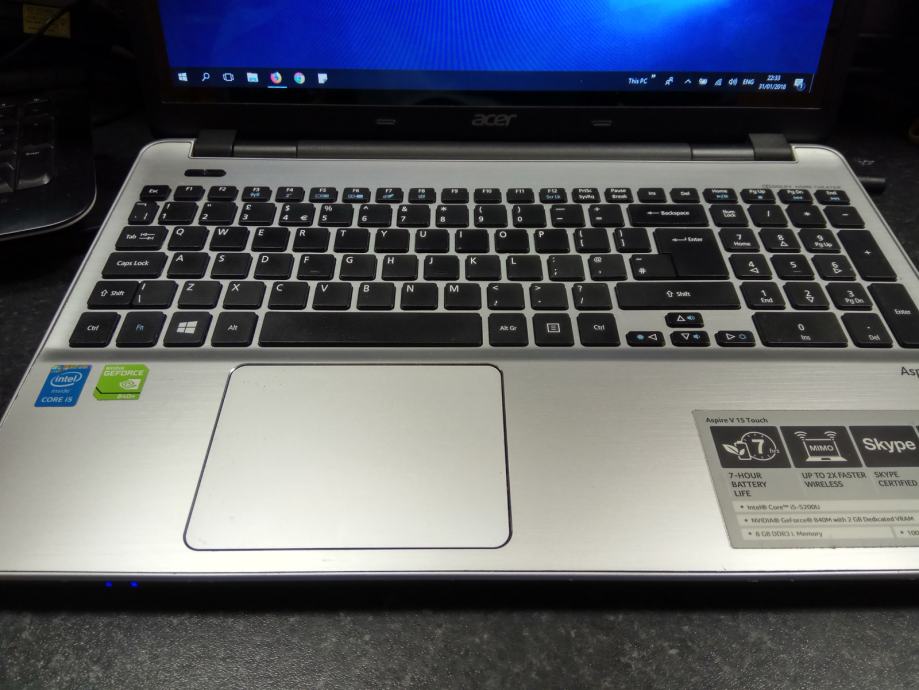 Gaming laptop Acer Intel Core i5/ Nvidia 2GB/8GB Ram 1tb HDD 250gb SSD