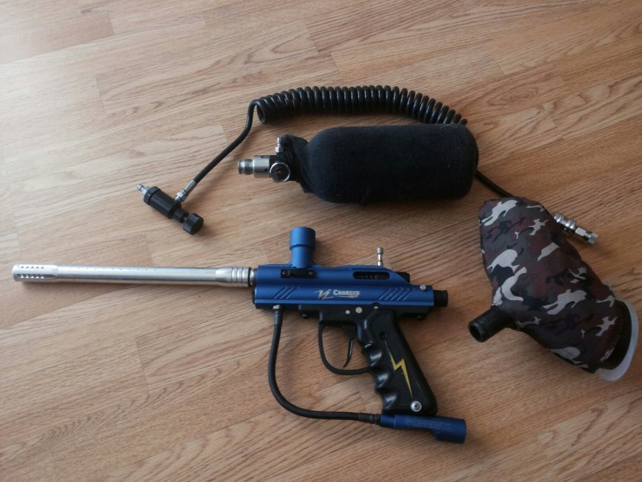 paintball marker + mamba + loader + maska + boca za zrak
